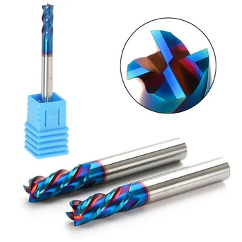 

6mm HRC65 ° 4F Nano Tungsten Carbide End Mill Milling Cutter For Stainless Steel Router Bit Single Flute End Mill Milling Cutter