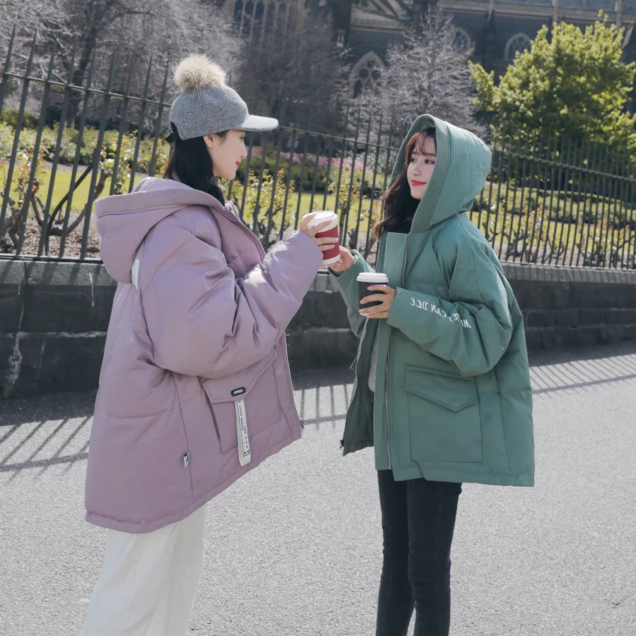 

Photo Shoot Cotton-padded Clothes Women's Short 2019 Winter New Style Korean-style Loose-Fit Short-height Students Hong Kong Sty