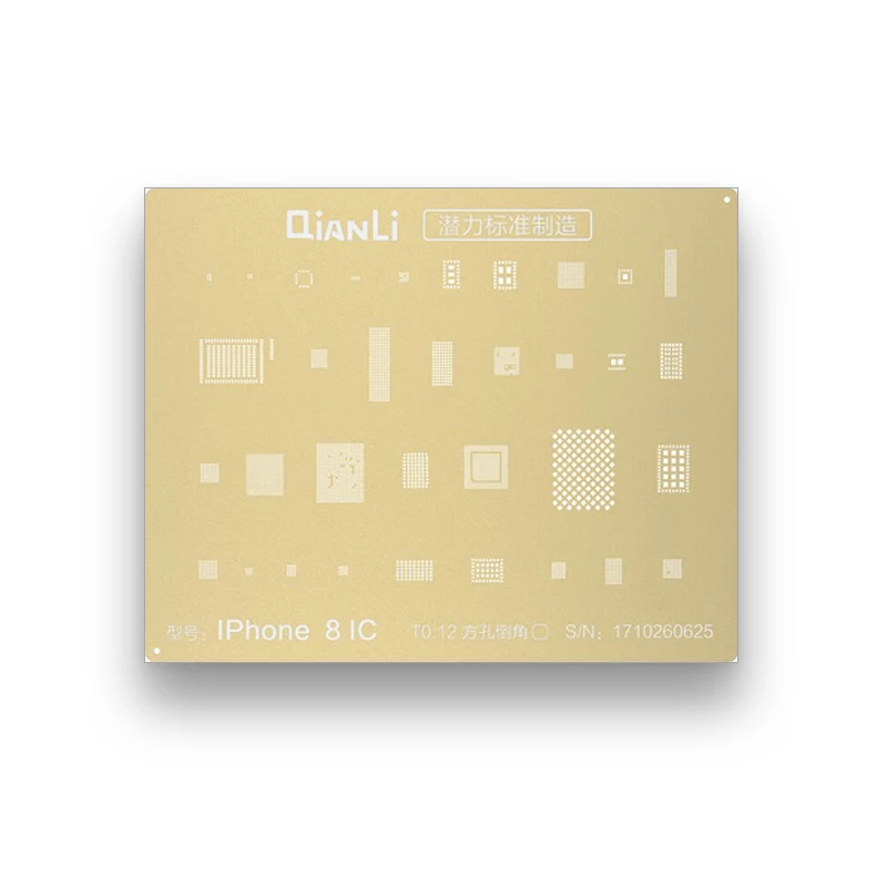 QianLi высокого качества золотистого цвета, чип наборы трафаретов для пайки BGA Комплект паяльного олова для iphone 5/5s/6/6 p/6s/6s p/7/7 plus/8/8 plus/x/xs max/XR
