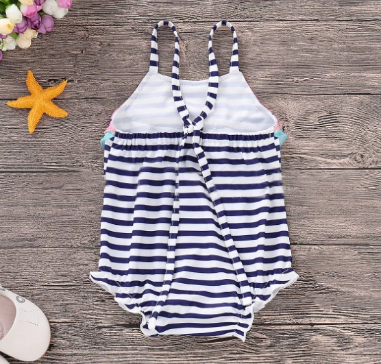 Toddler Infant One Beachwear Striped Watermelon Baby Girl Swimsuit Bandage Bikini Swimwear Backless Baby Cute Bathing Suit SA-8