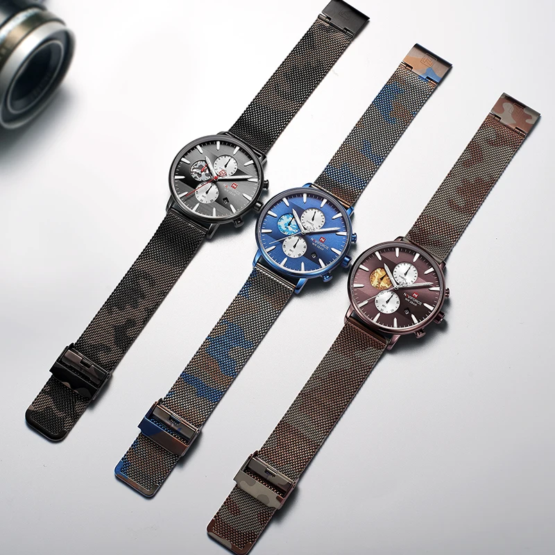Часы наручные NAVIFORCE Мужские кварцевые спортивные роскошные брендовые модные