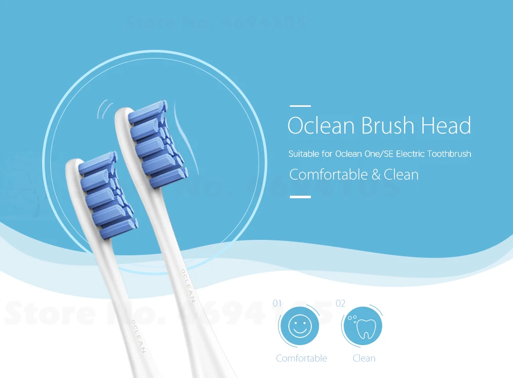 2pcs Oclean One / SE Replacement Brush Heads for Electric Sonic Toothbrush 