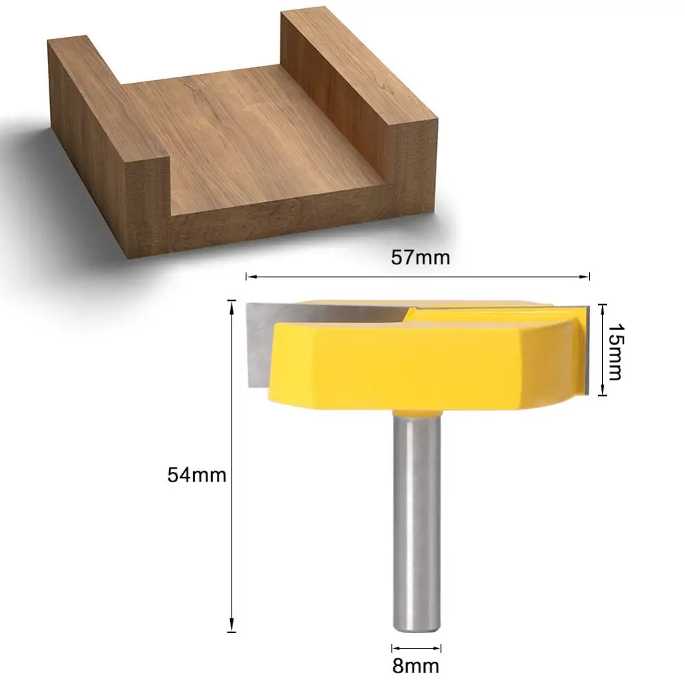 1 шт. 8 мм хвостовик очистки нижней фрезы с 8 мм хвостовик, 2-3/16 Диаметр резки для поверхности строгания фрезы