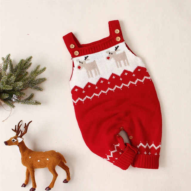Baby Clothes Ins Boys Cartoon Sling Christmas Elk Jumper 2