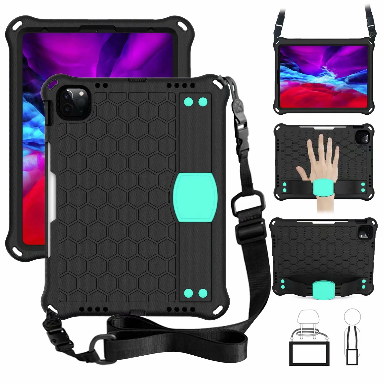 Shockproof Kids Case for iPad 2020 Air 4 Pro11 2021 Handle Stand Cover 2 10.2 6th 7th 8th Generation | Компьютеры и офис
