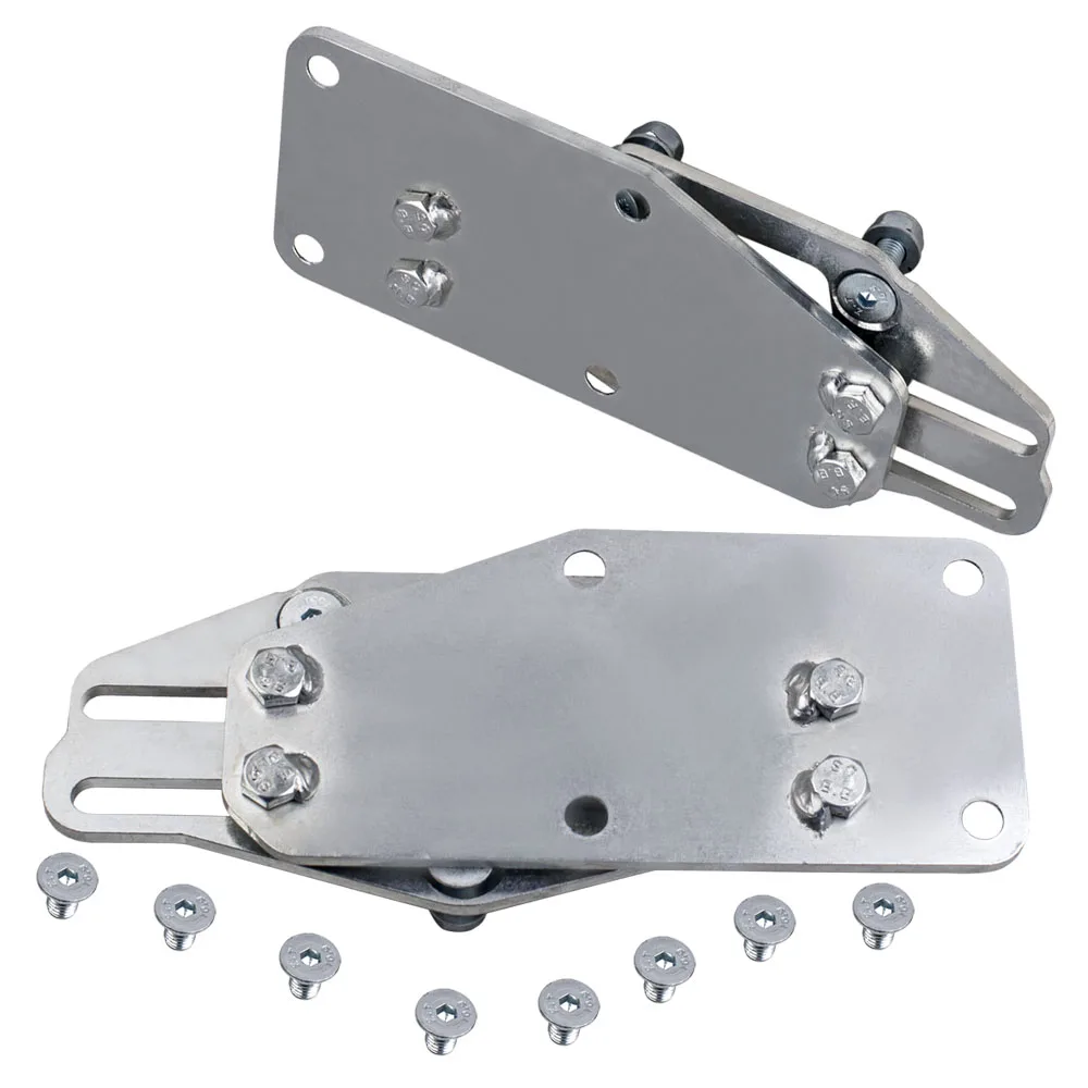 Adjustable Motor Mounts Adapters Raw Steel for Chevy SBC BBC LS Engines