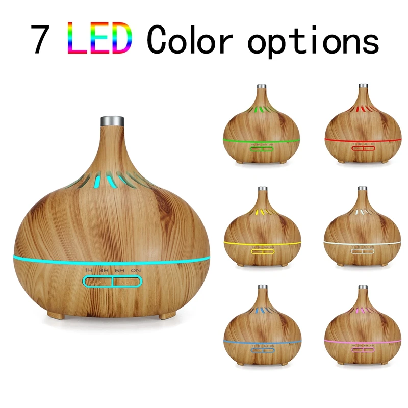 Aroma Essential Oil Diffuser Ultrasonic Cool Mist Humidifier Air Purifier 7 Color Change Led Night Light for Office Home Eu Plug