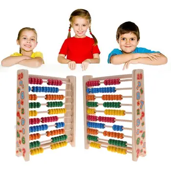 

Small Abacus Kids Wooden Toy Early Learning Educational Toy Colorful Computing Frame Montessori Math Toy Intelligent Toy Gifts