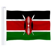 DFLIVE Кенийский флаг 3x5 футов полиэстер муха 90x150 см Кенийский KE Национальный Баннер