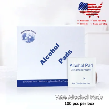

Antiseptic Swabs Wipes Pad Alcohol Cotton Prep Pad Disposable First Aid Alcohol Pads Sterilization Swabs Cleanser Wipes 100pcs
