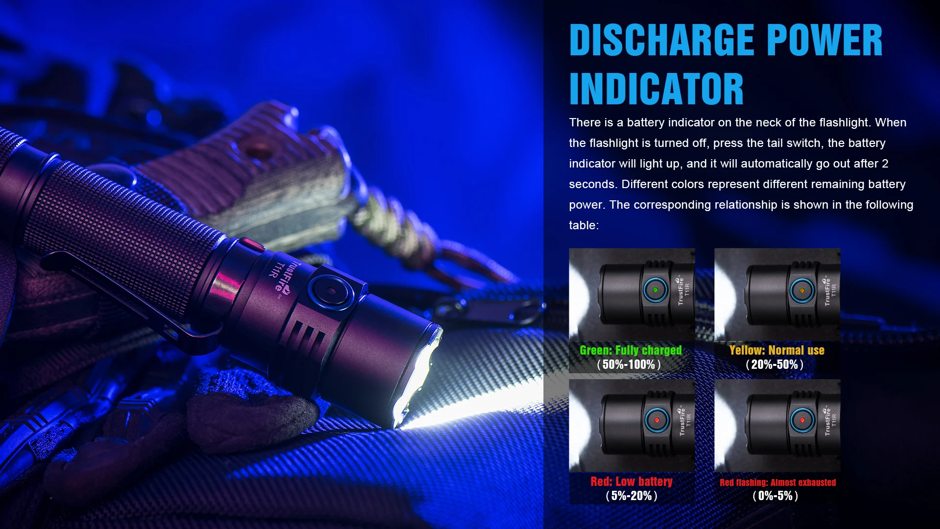 Lúmens com Recarregável Iluminação ao ar Clipe de Bolso Trustfire-lanterna Lanterna Tocha Tática 1800 Livre Interruptor Duplo T11r 4 Trustfire-lanterna t11r, lanterna tocha tática 1800 lúmens