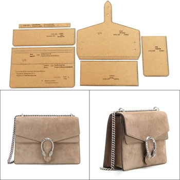 

1Set DIY Kraft Paper Template New Fashion Crossbody Shoulder Bag Leather Craft Pattern DIY Stencil Sewing Pattern 26cm*17cm