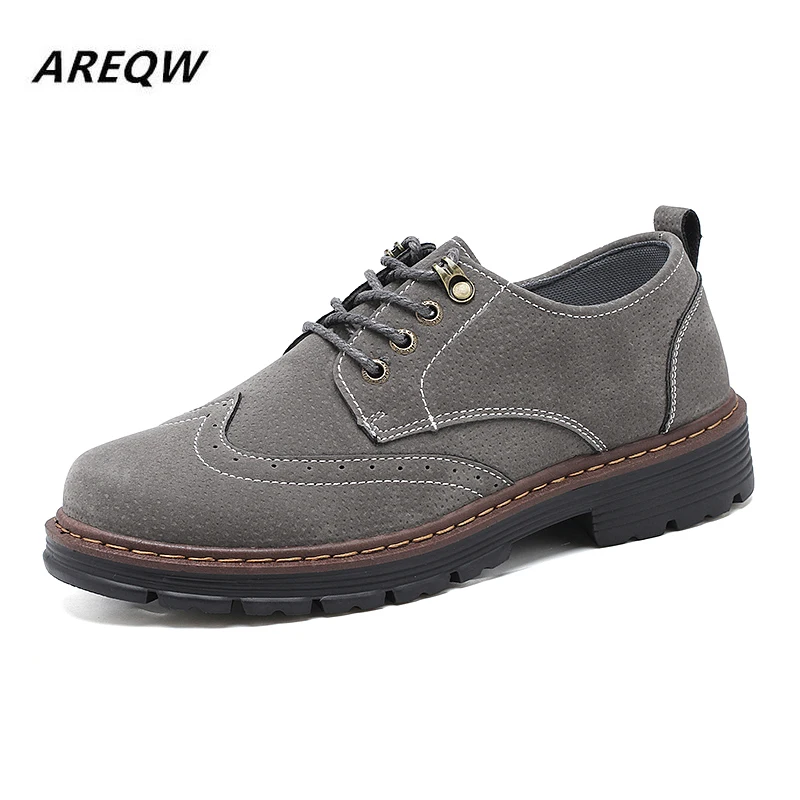 

2019 New Men's PU Casual Shoes Fashion Lightweight Comfortable Flat Shoes Breathable Wild Trend Men's Shoes