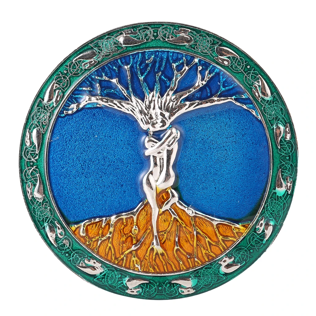 8cm Round Men's Tree Of Life Roots Branches Belt Buckle Greek Myth Buckles