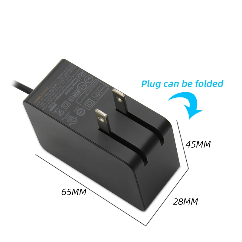 Для microsoft Surface Go/Pro 4/Pro 3/Pro Intel Core M3 1735 Tablet charger 24W 15V 1.6A AC адаптер питания зарядное устройство Шнур