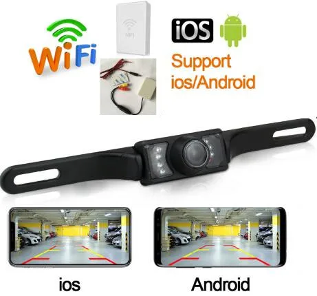 12 В DIY Беспроводная HD слепое пятно номерного знака wifi камера заднего вида автомобиля обратная парковка обнаружения w WiFi камера передатчика