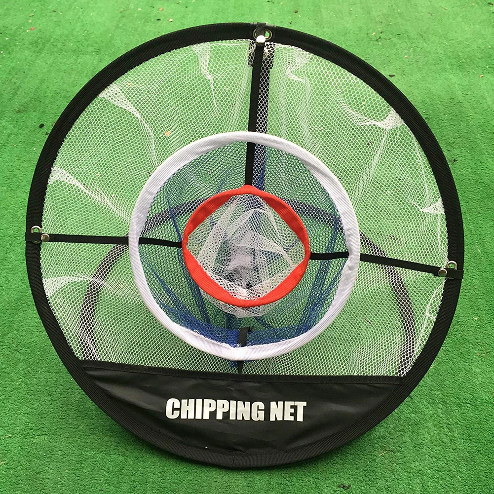 Outdoor/Indoor Portable 3 Layer Folding Golf Target Training Practice Chipping Net Golf Training Aids