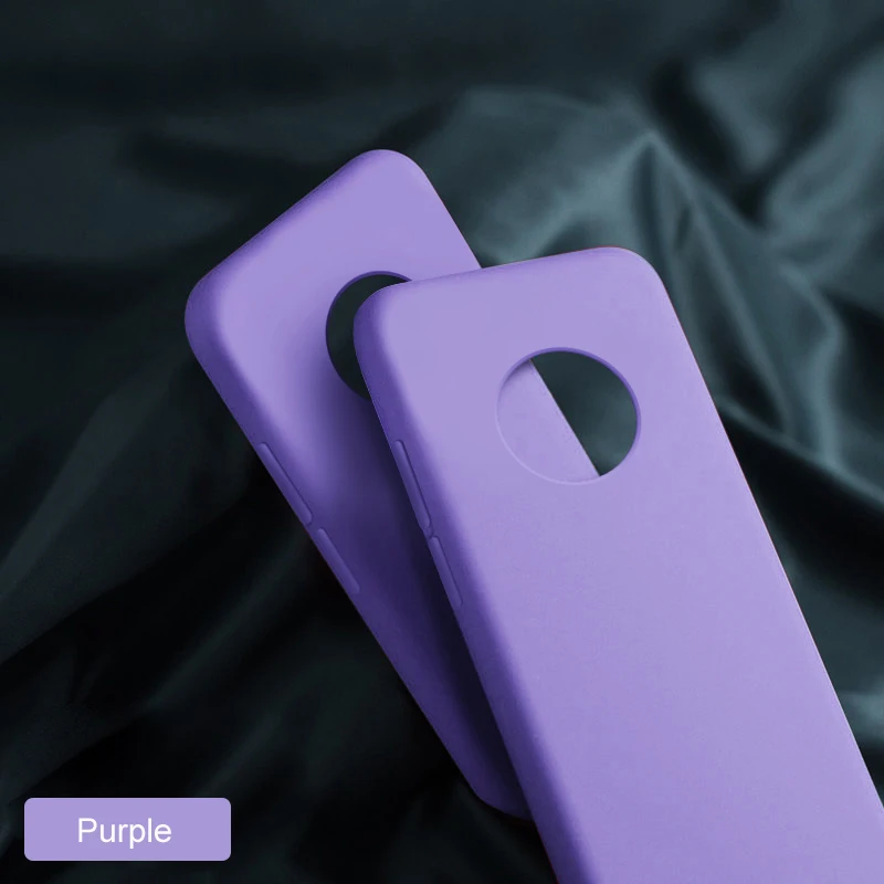 Arvin Официальный чехол для Oneplus 7T Pro Чехол Жидкий Силикон Мягкая микрофибра подкладка детская кожа сенсорный чехол для Oneplus 7T Funda - Color: Purple