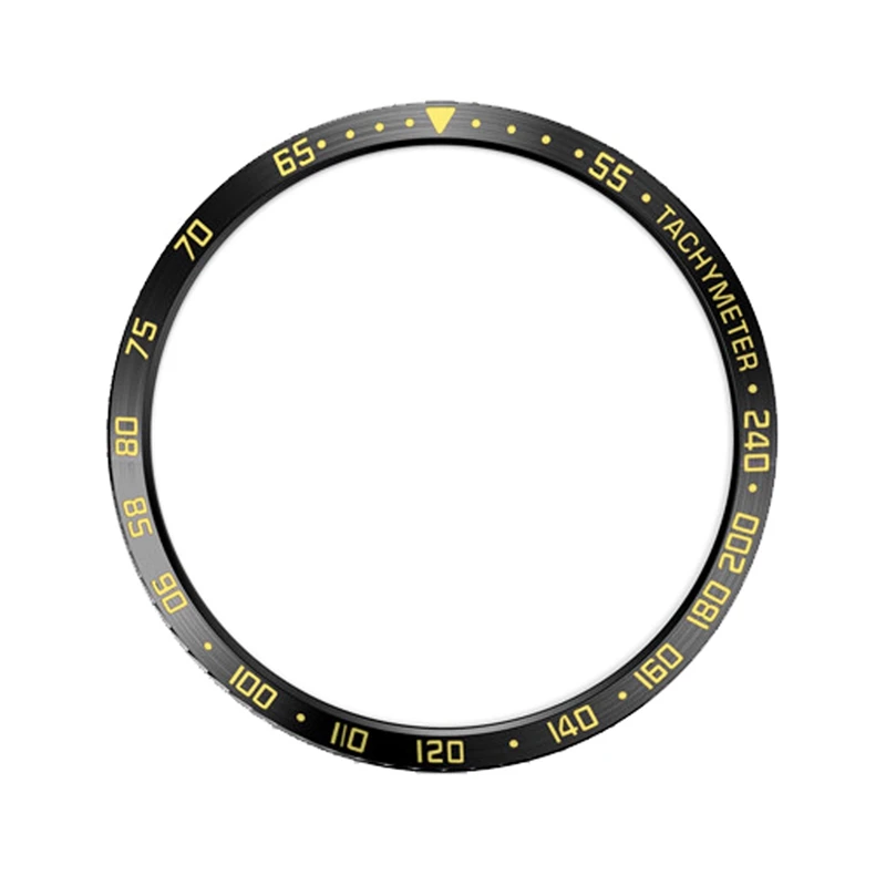 

For Samsung Galaxy Watch 46Mm Smart Watch Bezel Ring Adhesive Cover Anti Scratch Metal Ring Black&Gold