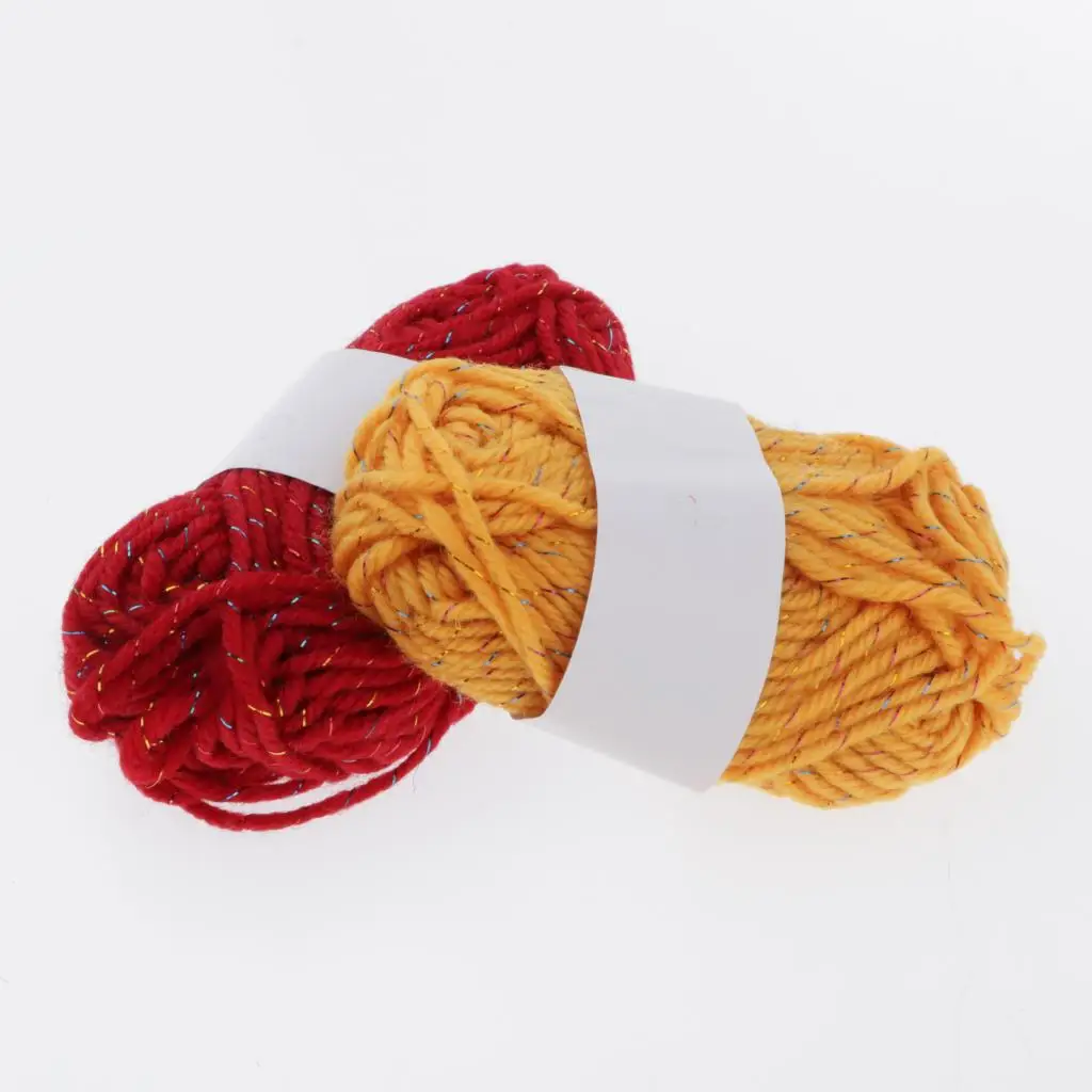 12Pcs Cotton Yarn For DIY Knitting Crochet Weaving Kids Art Crafts Project