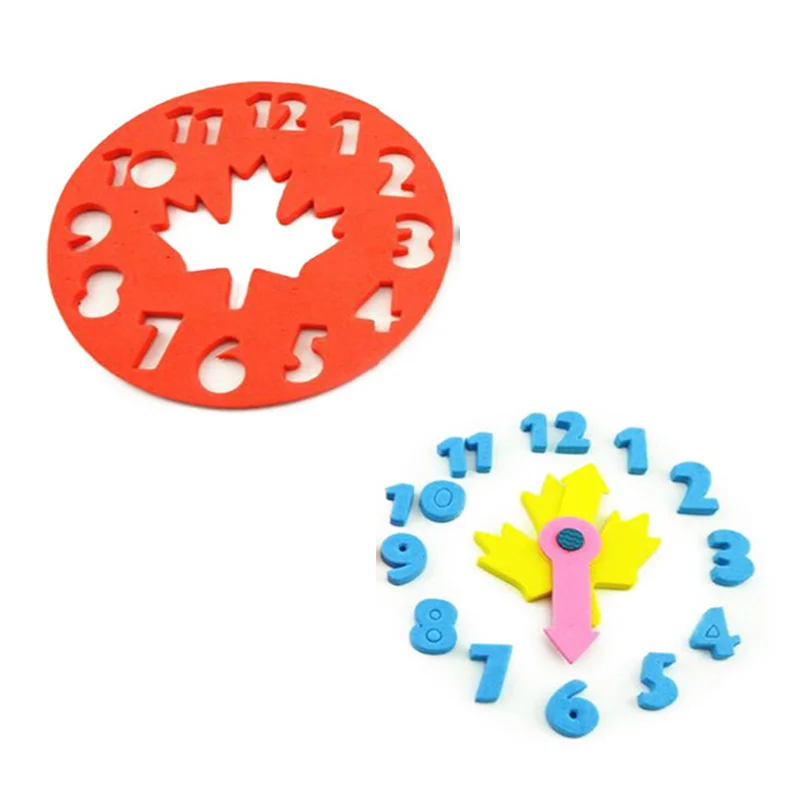 

1PC DIY Eva Clock Puzzles Toys For Children Number Educational Toys Fun Jigsaw Puzzle Game Kids Baby Toddler Toys speelgoed Gift