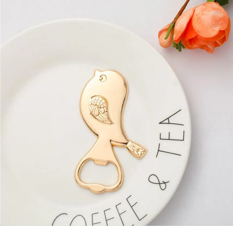 Novelty Love Bird Bottle Opener Souvenir Wedding Party Gift Decorations Accessories Bar Kitchen Tool 20pcs/lot