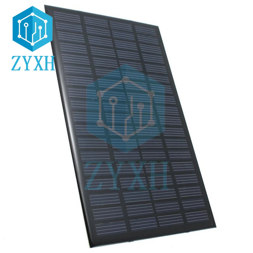캠핑 배터리 휴대 전화 충전기에 여행을위한 미니 2.5W 18V 태양 전지 패널 다결정 실리콘 휴대용 태양계