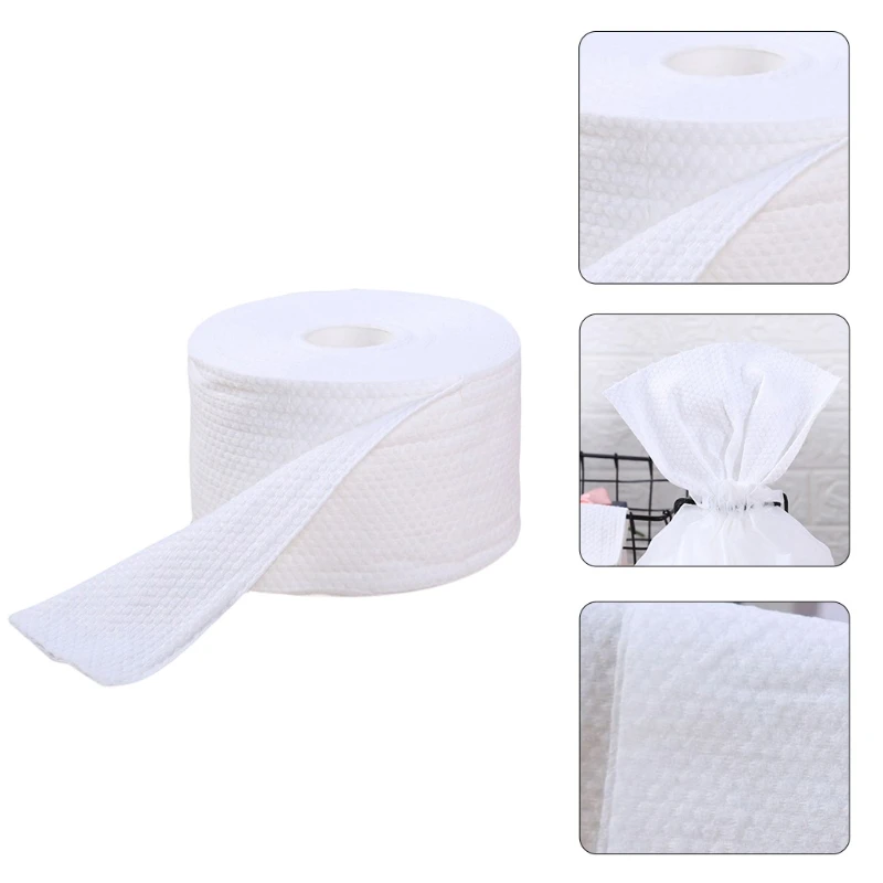 45 Sheets/Roll Disposable Face Towel Ultra Soft Thick Cotton Facial Tissue Washcloth Dry Wipes Makeup Remover Cleansing for Skin