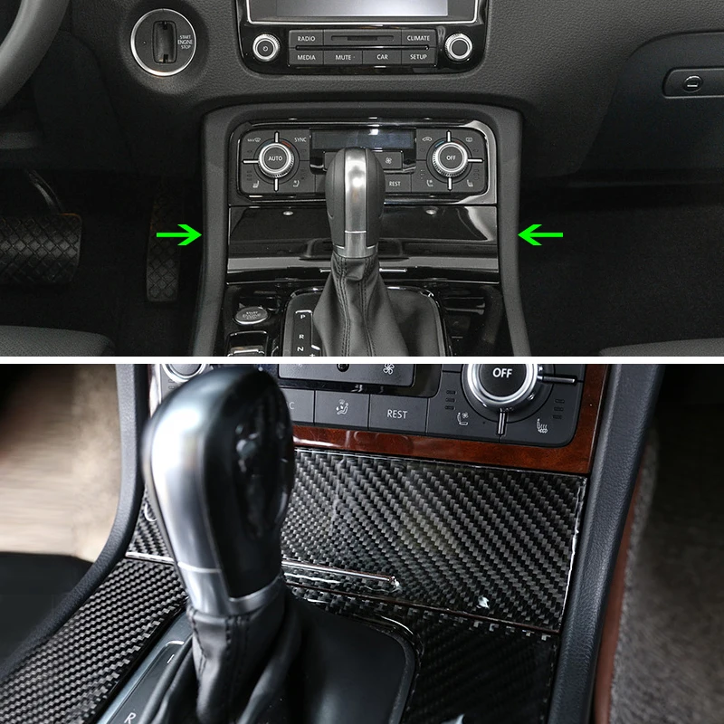 

Car Carbon Fiber Center Control Panel Ashtray Box Cover Sticker Trim For VW Touareg 2011 2012 2013 2014 2015 2016 2017 2018