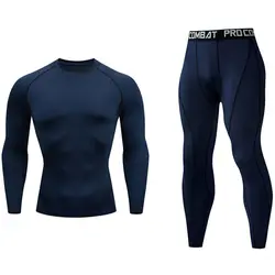 Мужская спортивная одежда костюм MMA тактические брюки футболка колготки 2 шт. спортивный костюм мужской Рашгард комплект зимнее термобелье