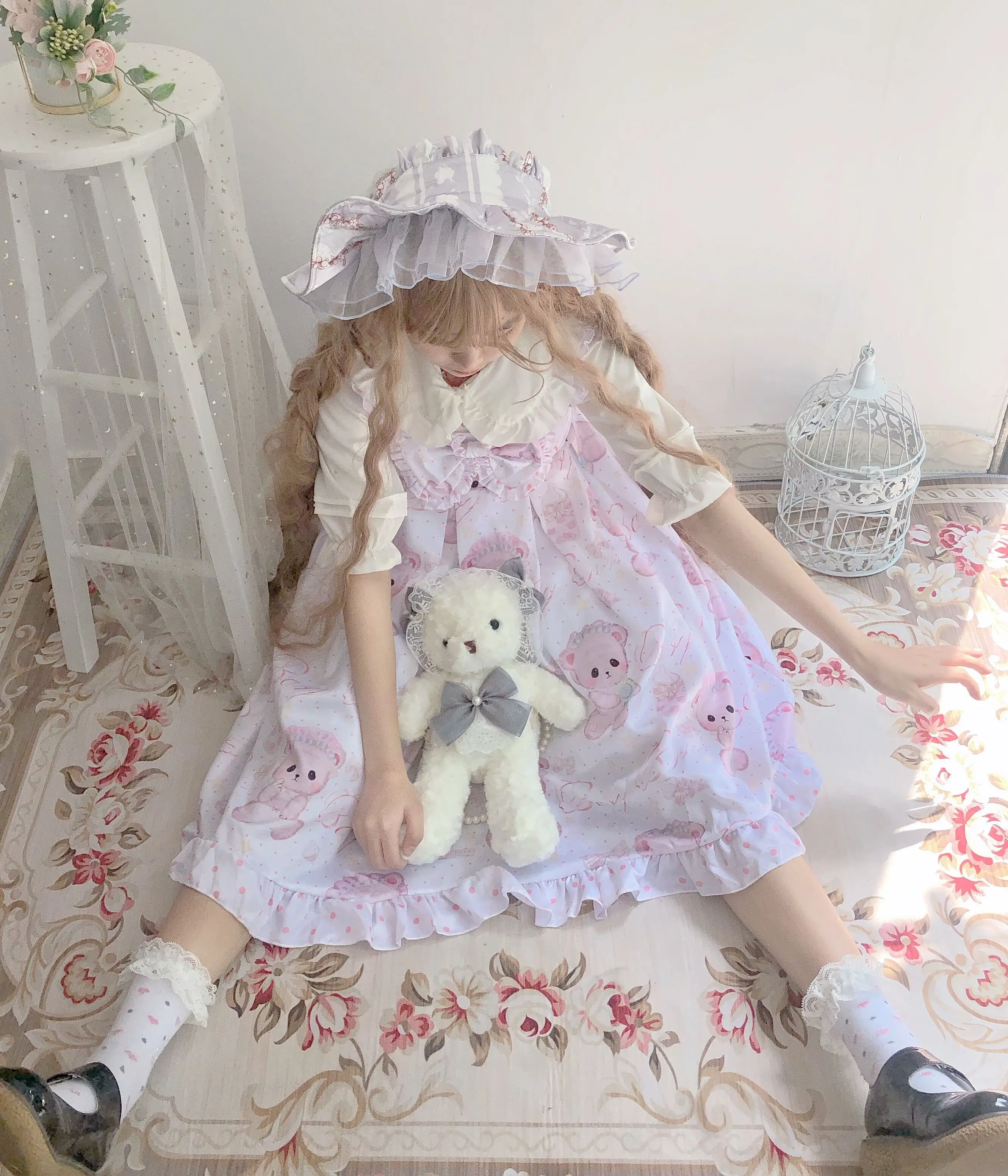 Lolita Dress Baby Bear Milk Mentioned in Previous Paragraph Reflective JSK lolita blouse renaissance gothic dress | Тематическая
