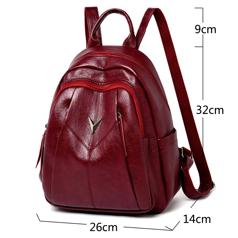 Школьные сумки для девочек-подростков, Mochilas, элегантный стиль, рюкзак для путешествий, Женский мягкий кожаный Многофункциональный рюкзак для женщин