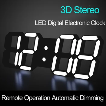 

Living Room / Room Simple Multi-functional LED Clock Digital Wall Clock Perpetual Calendar Remote Control Operation Study