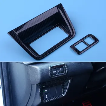 

DWCX 2PCS ABS Carbon Fiber Style Car Left Console Function Button Trim Moulding Fit for Honda Accord 2018 2019