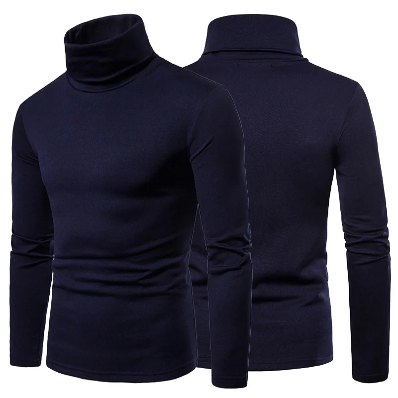 

Plus Size 3XL Turtleneck Knitted Sweater Men Casual Slim Solid Pullover Men Sweaters Comfort Thin Jumper Men Knitwear Pull Homme