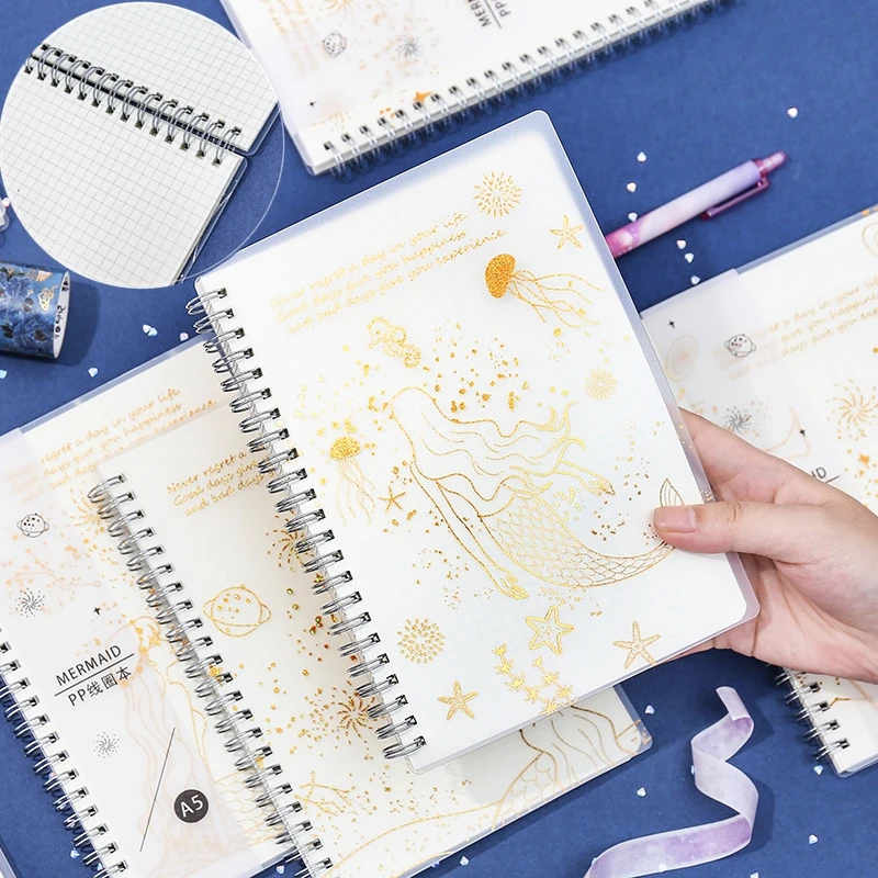 

Notebook A5 Journal Grid Daily Weekly Planner Book Time Management Planner Spiral Book Coil Notebooks for School Office Supplies