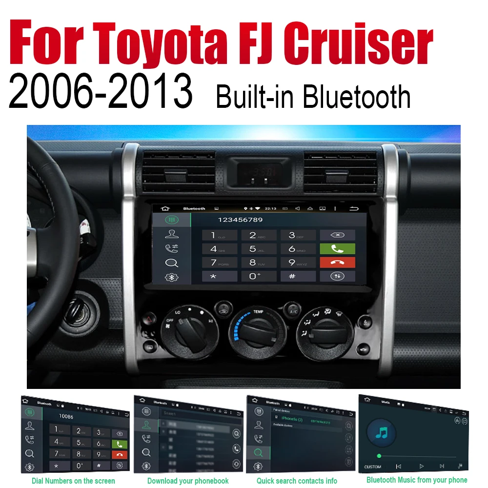 Clearance ZaiXi Auto Player DVD GPS Navigation For Toyota FJ Cruiser 2006~2013 Car Android Multimedia System Screen Radio Stereo 5