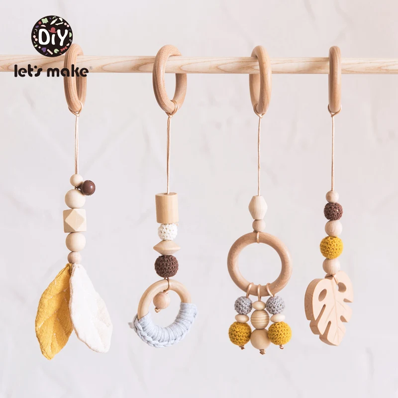 1set Play Gym Wood Sensory Mobile Rattle Baby Toys Nordic Room Decoration Gift Infant Photography Prop Baby Rattles For Stroller Baby Rattles Mobiles Aliexpress