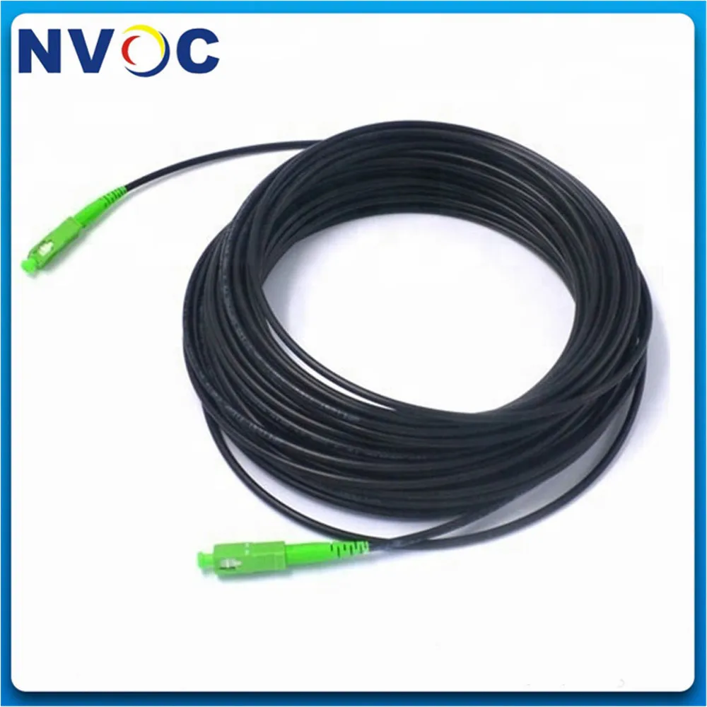 5Pcs/Lot 50M 1core Indoor FTTH GJXH Fiber Drop Cable Patch Cord SC/APC to Simplex SM G657A1 Black Jacket Jumper | Мобильные телефоны