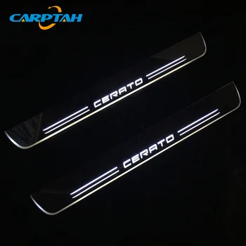

CARPTAH Trim Pedal Car Exterior Parts LED Door Sill Scuff Plate Pathway Dynamic Streamer light For Kia Cerato 2009-2013 2014