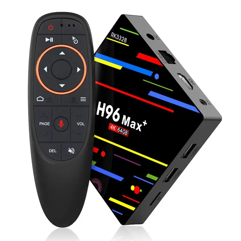 ТВ-приставка FULL-H96 Max Plus Android 8,1, 4 Гб ОЗУ, телеприставка Rk3328, четырехъядерный процессор 2,4G/5G, Wifi, 4 K, смарт-медиаплеер H96 Pro Max