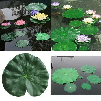 

Simulation Lotus Leaf Plastic Artificial Lotus Leaf Pond Festival Leaves Decorations Swimming Decorative Pool Park Party Po C8I3