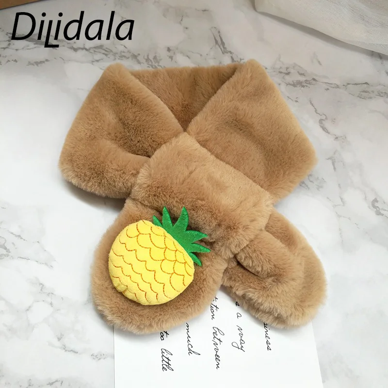 Dilidala/плотный теплый шарф с рисунком из мультфильма; детский однотонный шарф с воротником; сезон осень-зима; Детский плюшевый шарф; зимний теплый шарф