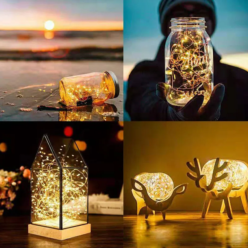 1/2/5/10M LED String Lights Battery Powered Fairy Lights Lamp Holiday Garland Light USB For Christmas Wedding Indoor Decoration