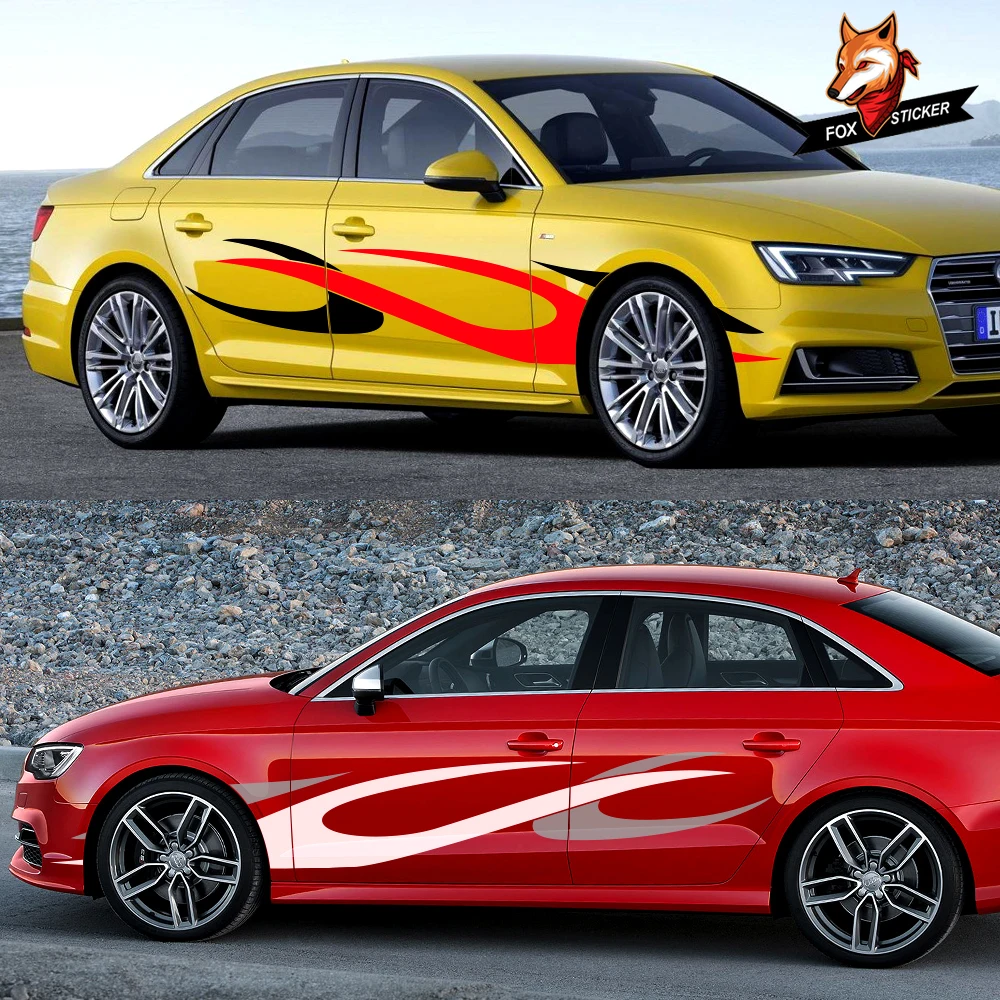 Автомобильный боковой двери Стикеры для Audi A3 A4 B8 B6 B7 A5 Защитные чехлы сидений