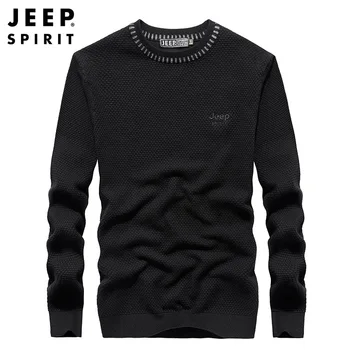

JEEP SPIRIT Brand Sweater Men Pullovers Spring Autumn Men's Sweater O-neck Solid Color Knitwear Sueter Hombre Korean Clothes
