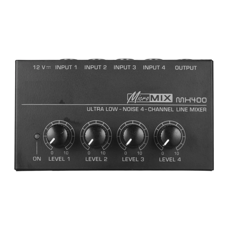 Mx400 Ultra-Compact 4 Channels Mini Audio Stereo Headphone Amplifier with Power Adapter Black Eu Plug |