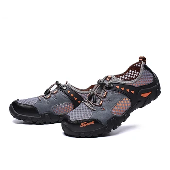 

MILANAO Brand Men's Outdoor Hiking Shoes Summer Air Mesh Breathable Sport Shoes Soft Outdoor Sneakers Shoes Big Size 39-48