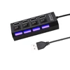 USB 2.0 Hub USB Hub 2.0 Multi USB Splitter Hub Use Power Adapter 4/7 Port Multiple Expander 2.0 USB Hub with Switch for PC 4