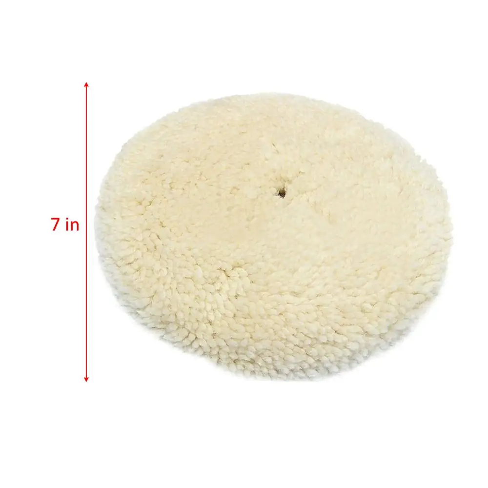 SALE Top Quality 7"Inch 180mm Soft Wool Clean Polishing Buffing Bonnet Pad for Car Auto Polisher Quick delivery CSV